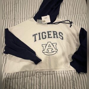 Auburn crop top hoodie. New with tags. Size large